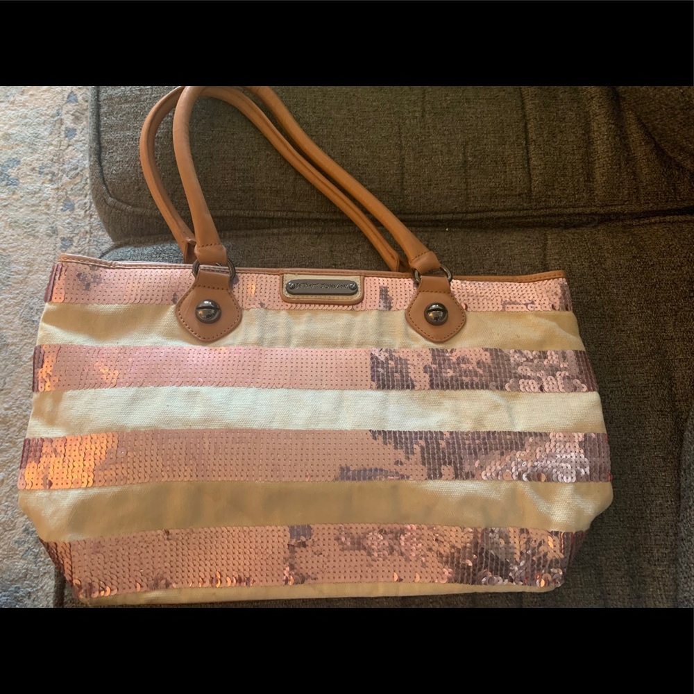 Betsy Johnson Pink Sequin Bag